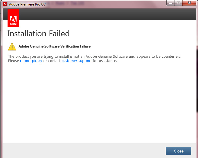 How To Remove Adobe Genuine Software Verification Failure